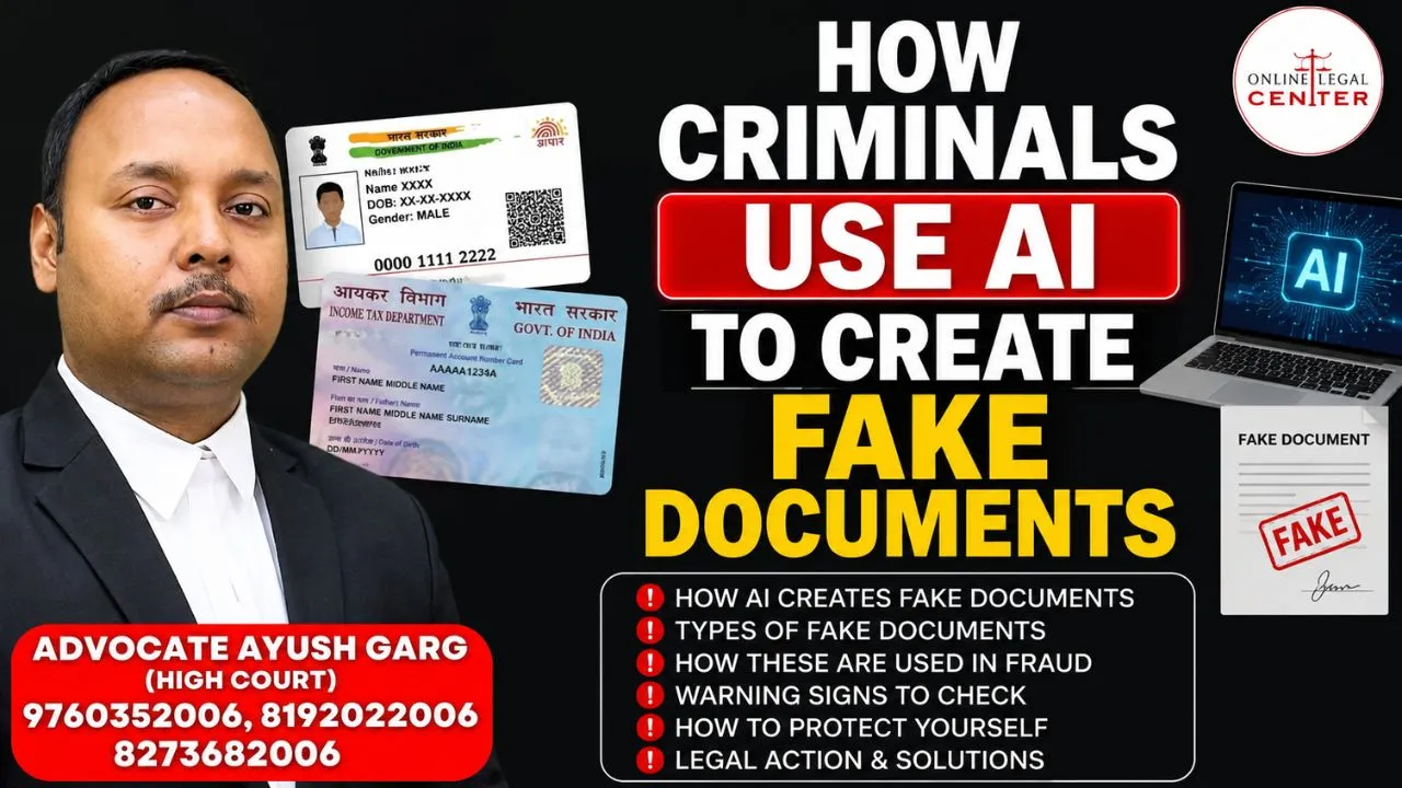 You are currently viewing How Criminals Use AI To Create Fake Documents | Advocate Ayush Garg | 8273682006